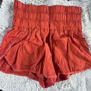 FP Movement Women's Burnt Orange / Red High-Waisted Shorts, Size S